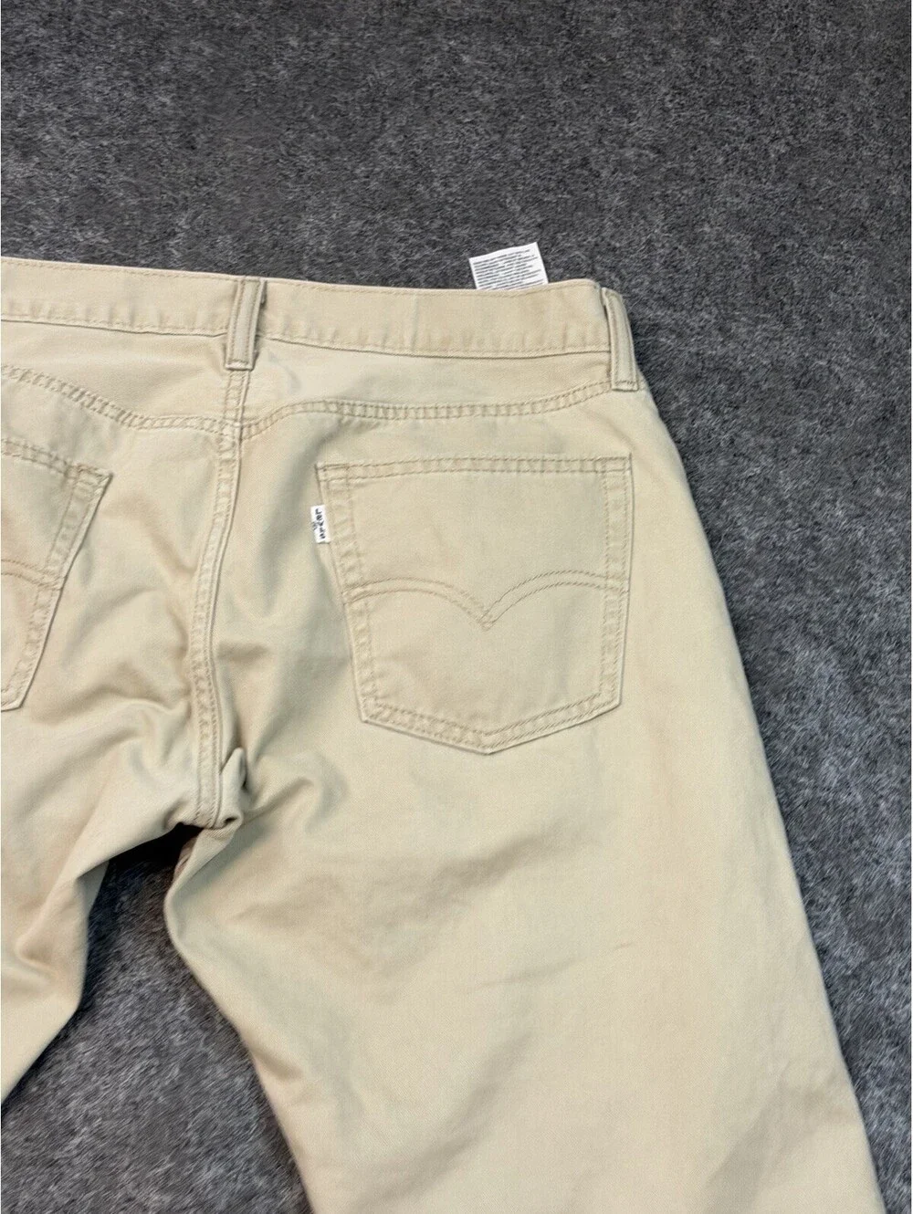 Levis 514 Straight Fit Jeans Mens 34x32 Khaki Tan 100% Cotton Casual Pants